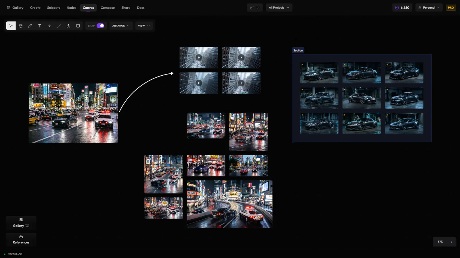 Canvas interface