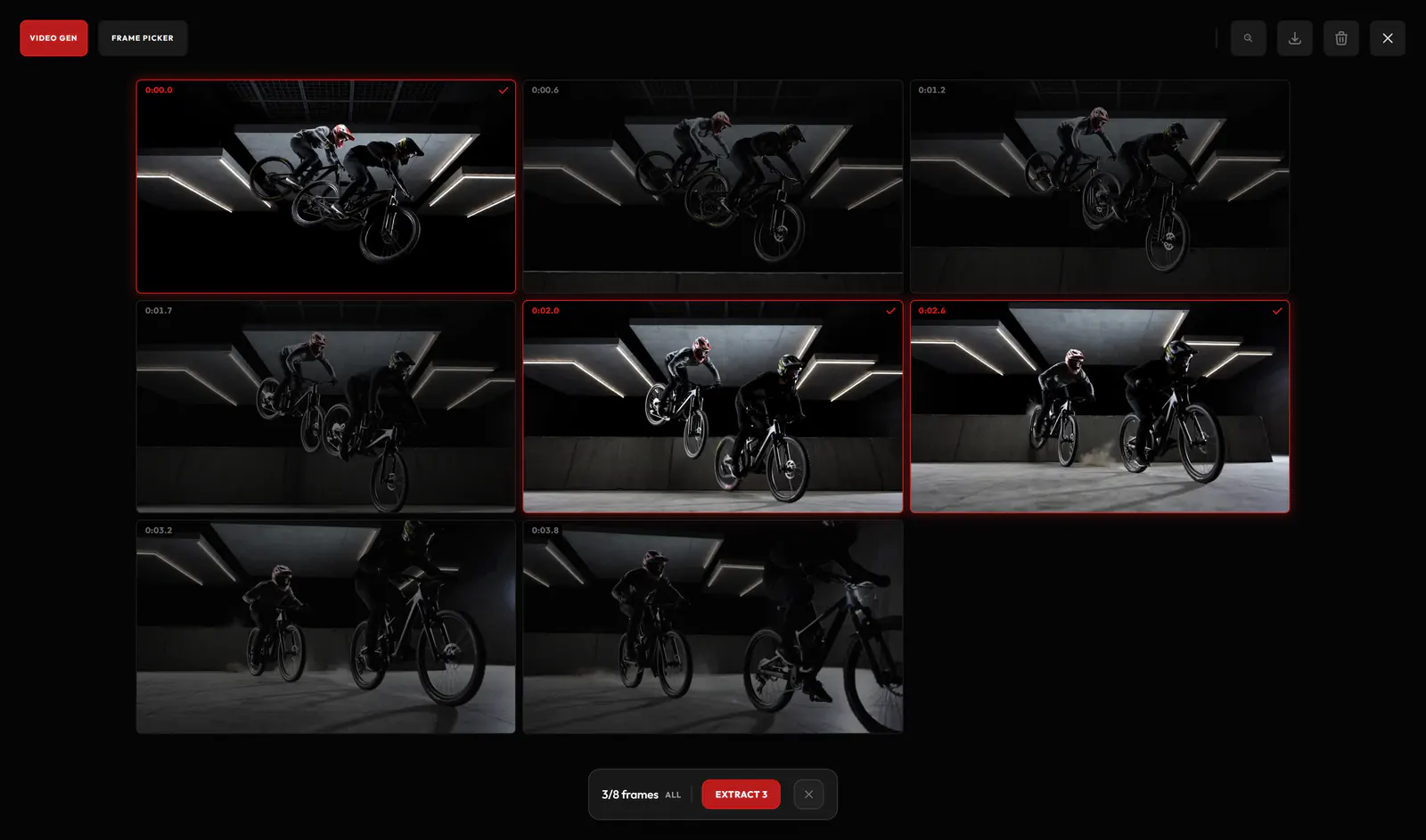 Frame Extract interface in Hylope