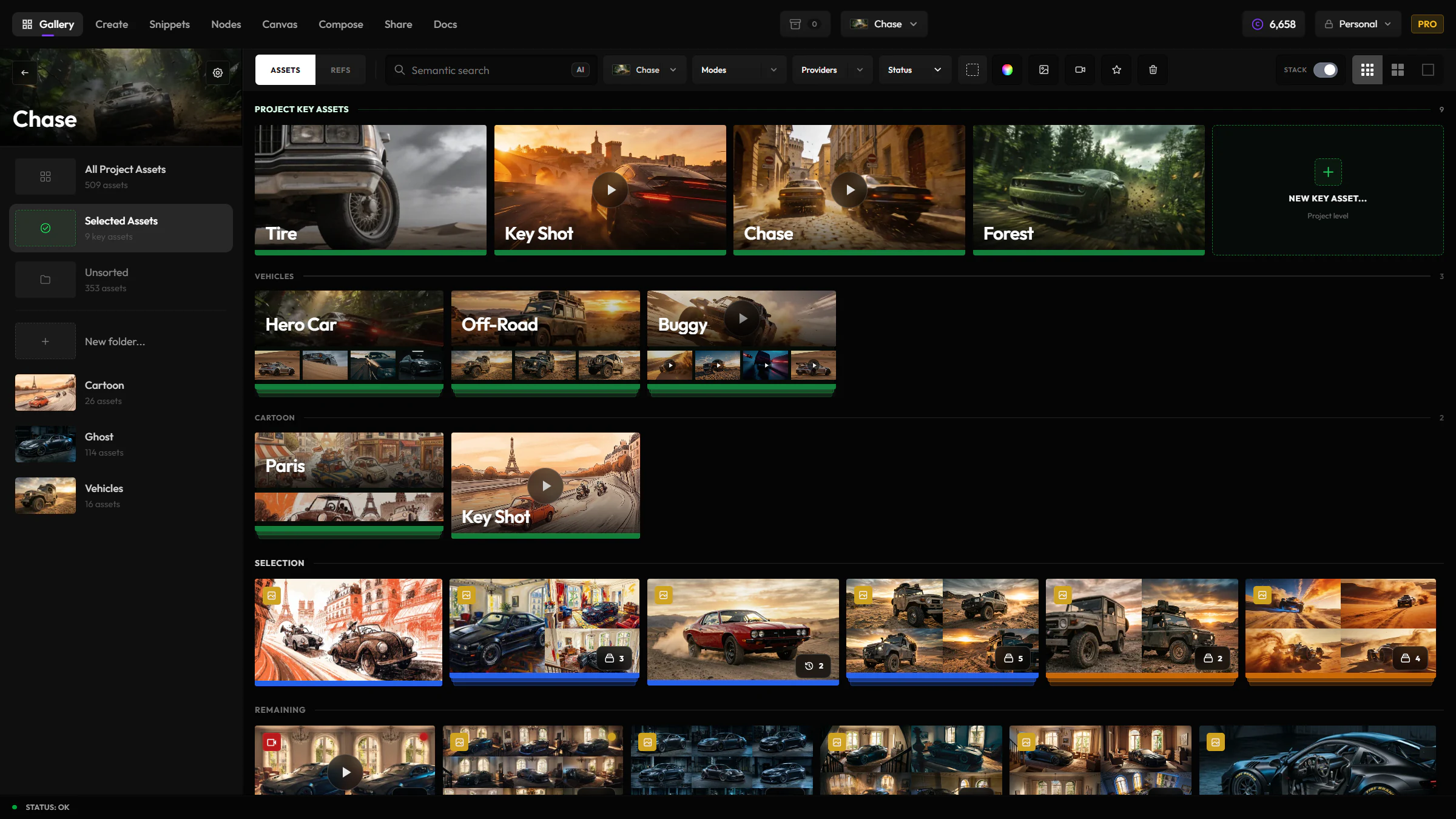 The Gallery app interface